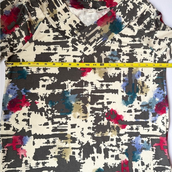 ODDY Top Sweater Womens Sz Large Knit Pullover Black and White Geometric design - Picture 6 of 12